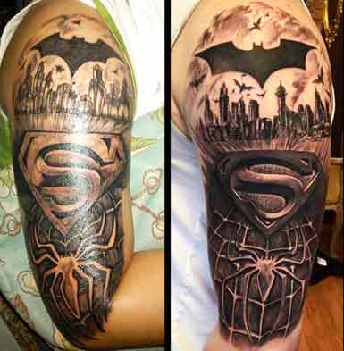 tatuaje batman vs superman