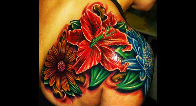 tatuaje de flores