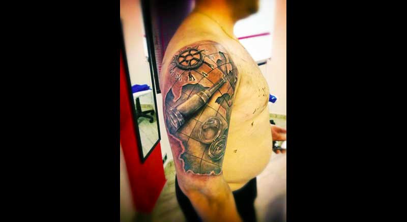 tatuaje de mapa